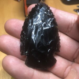 Obsidian Corner Notch Spearpoint/Knife